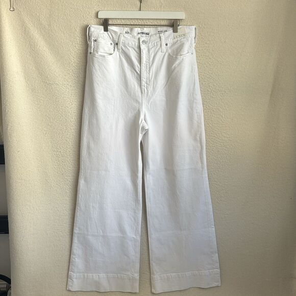 J Crew Wide-leg denim trouser in white Womens Size 32 White - Picture 2 of 12